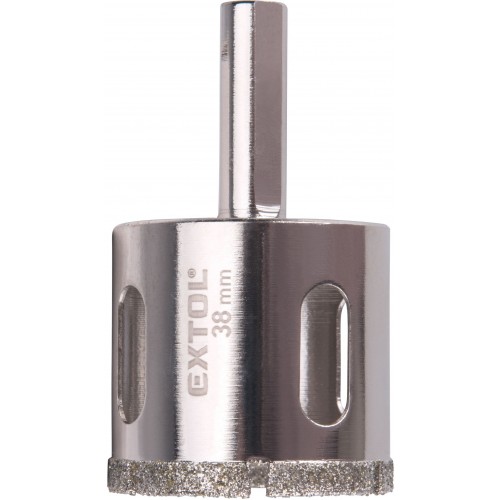 EXTOL PREMIUM korunka vykružovací diamantová na sklo a keramiku, 38mm 8801989 EXTOL PREMIUM korunka vykružovací diamantová na sklo a keramiku, 38mm 8801989